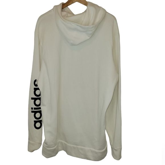 Men's Adidas White and Black Hooded Sweater Size XL - Picture 2 of 3